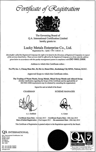 ISO9001 CERTIFICATE